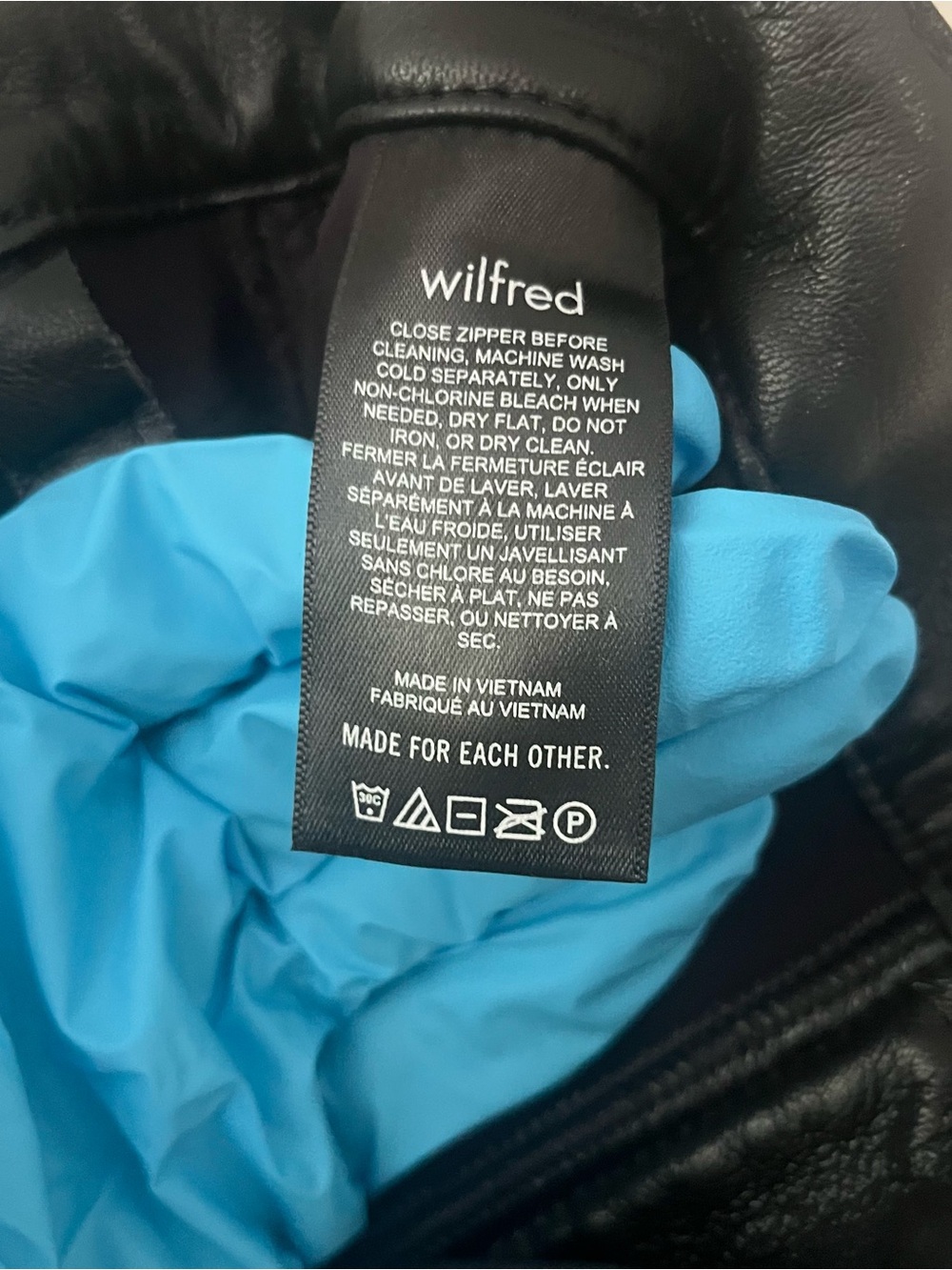 Aritzia Wilfred Melina Vegan Leather Pants Black Size 6 - Picture 9 of 16